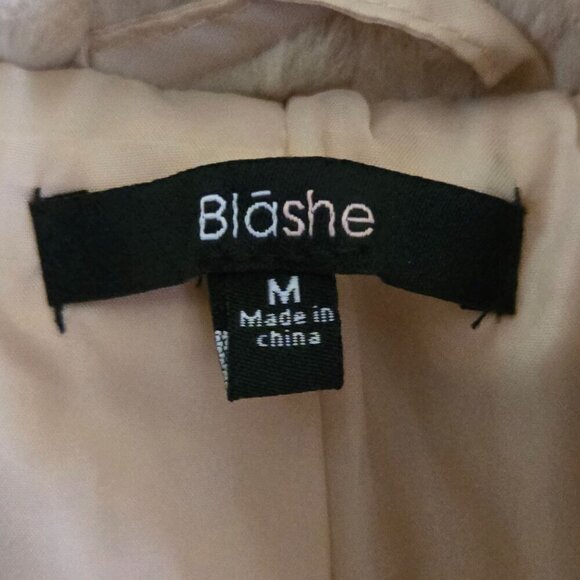 Blashe Plush Beige Neutral Super Soft Full Zip Jacket Size M - Picture 4 of 5